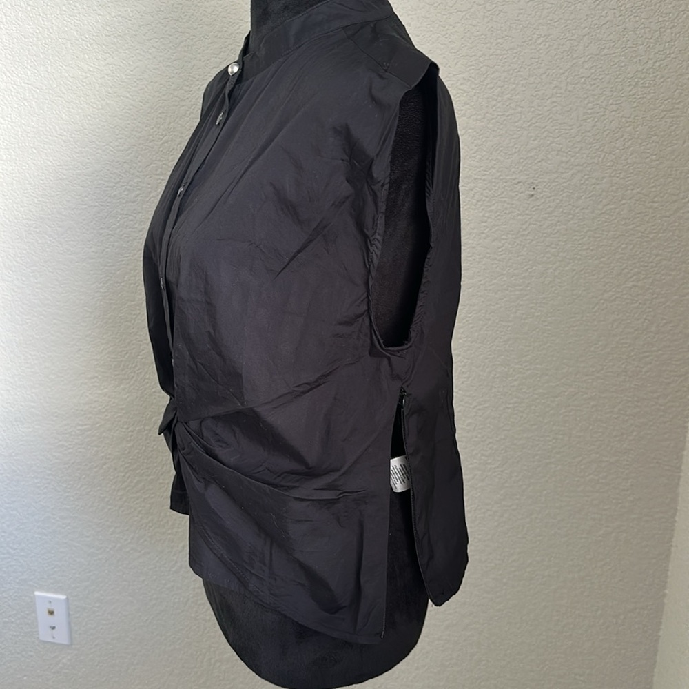 Jason Wu Black Sleeveless Button-Down Shirt - Picture 5 of 8